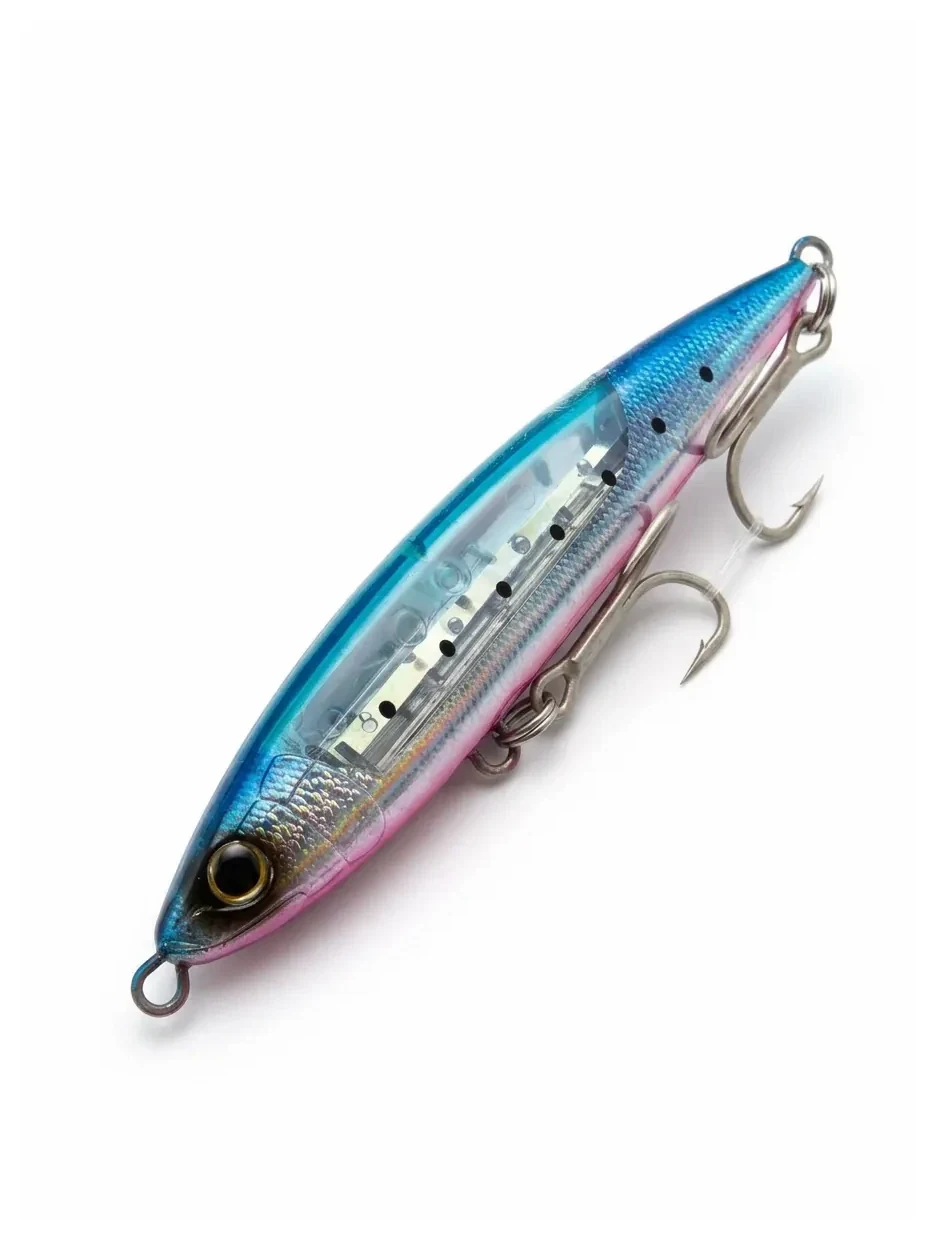 Señuelo Shimano Ocea Sardine Ball 150S Blue Pink con acabado holográfico azul y rosa