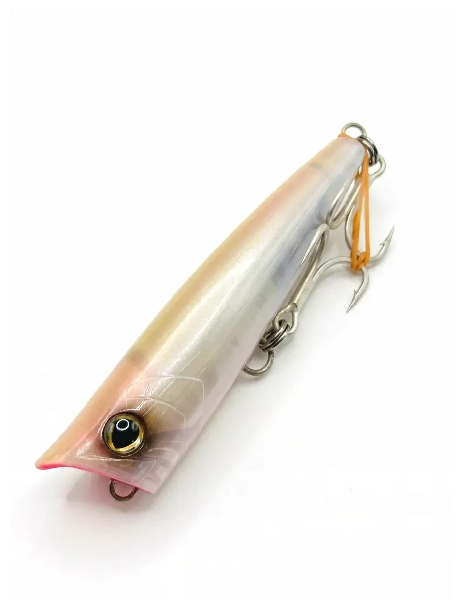 Señuelo de lance Spouter Clear Ika Ocea de 94 g, translúcido con tonos de rosa y plata