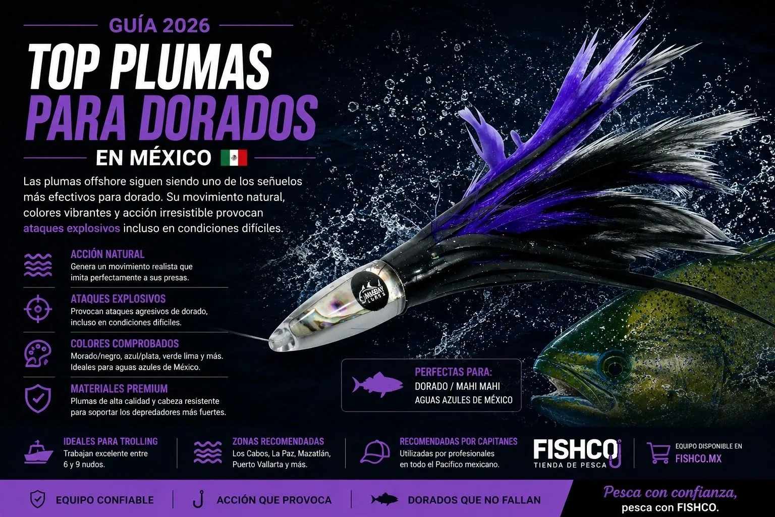 TOP SEÑUELOS PARA DORADO EN MÉXICO (GUÍA 2026)