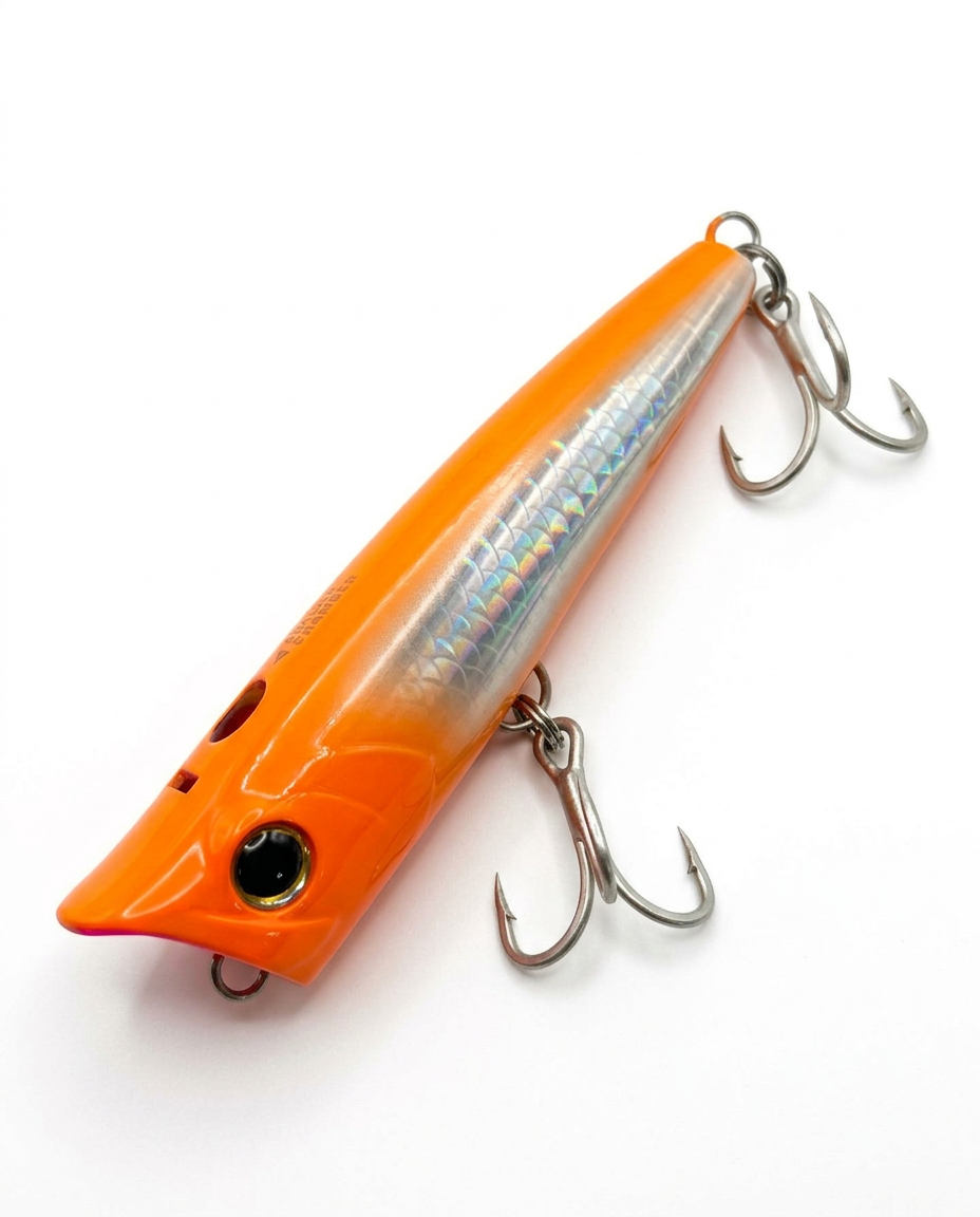 Señuelo de lance Spouter A Orange Ocea de 94 g, color naranja con panel holográfico
