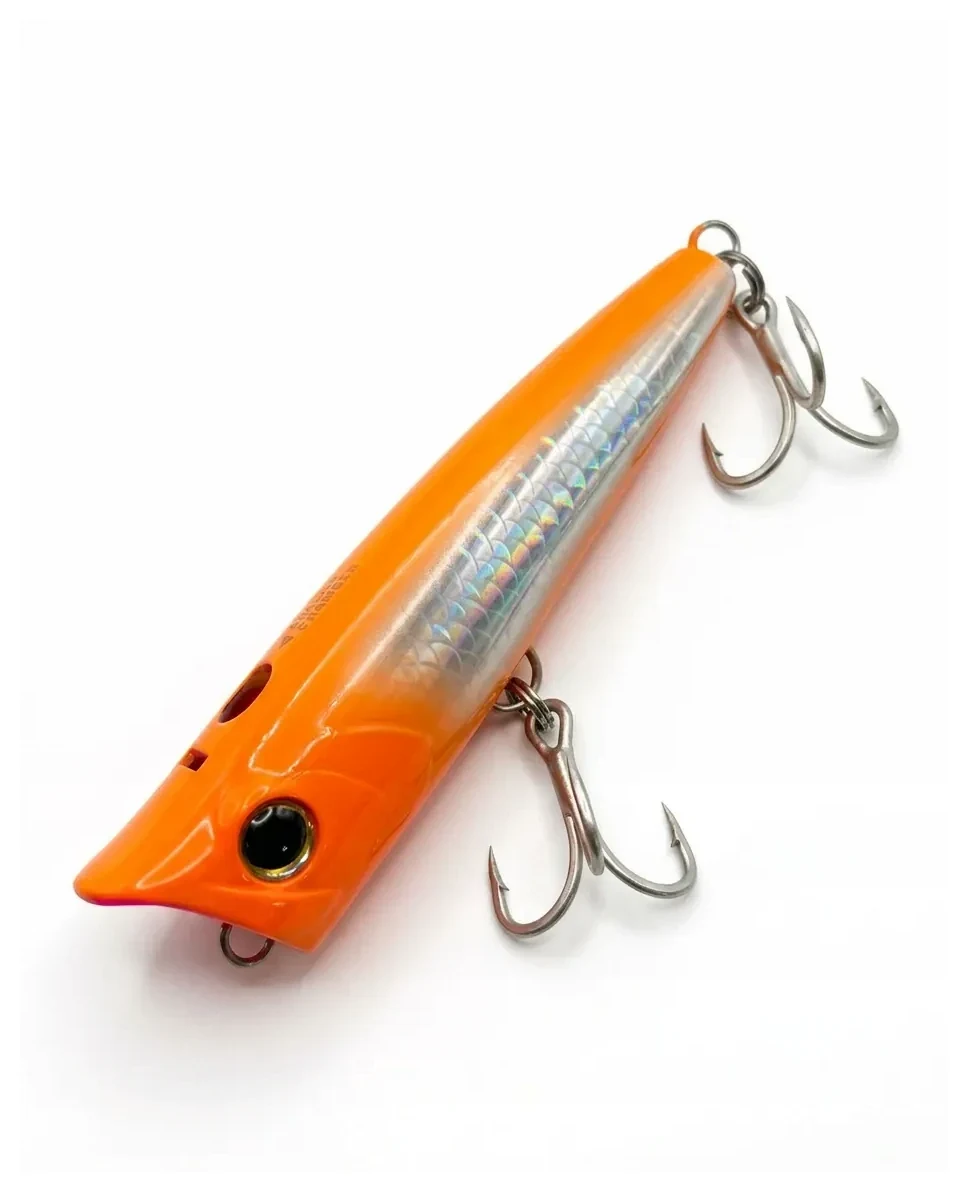 Señuelo de lance Spouter A Orange Ocea de 94 g, color naranja con panel holográfico