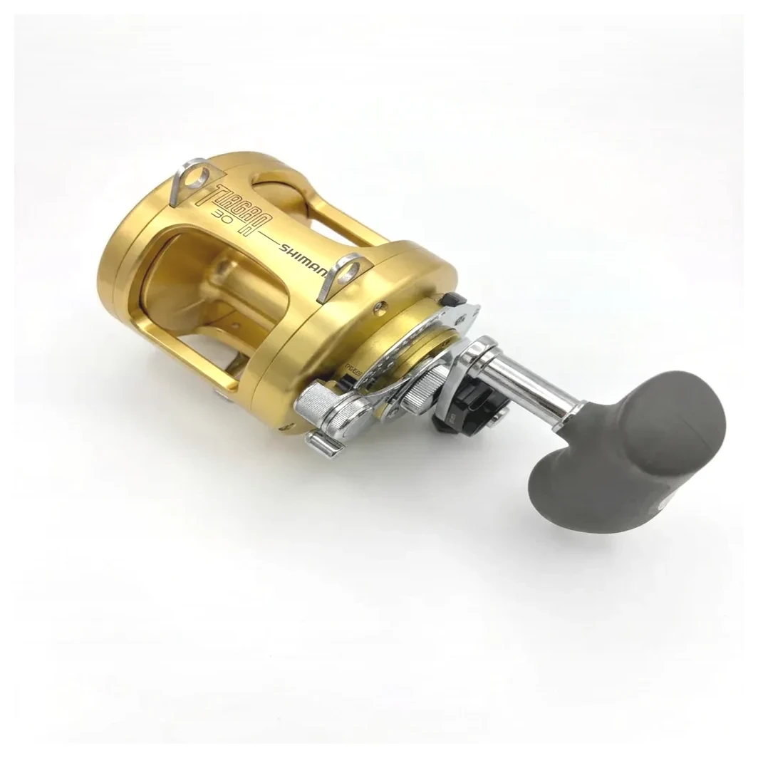 Carrete Shimano Tiagra TI30A dorado de dos velocidades