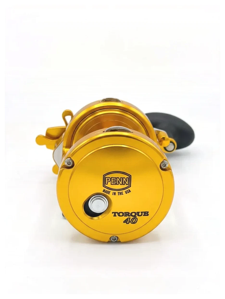 Carrete Penn Torque 40 dorado, hecho en EE.UU.