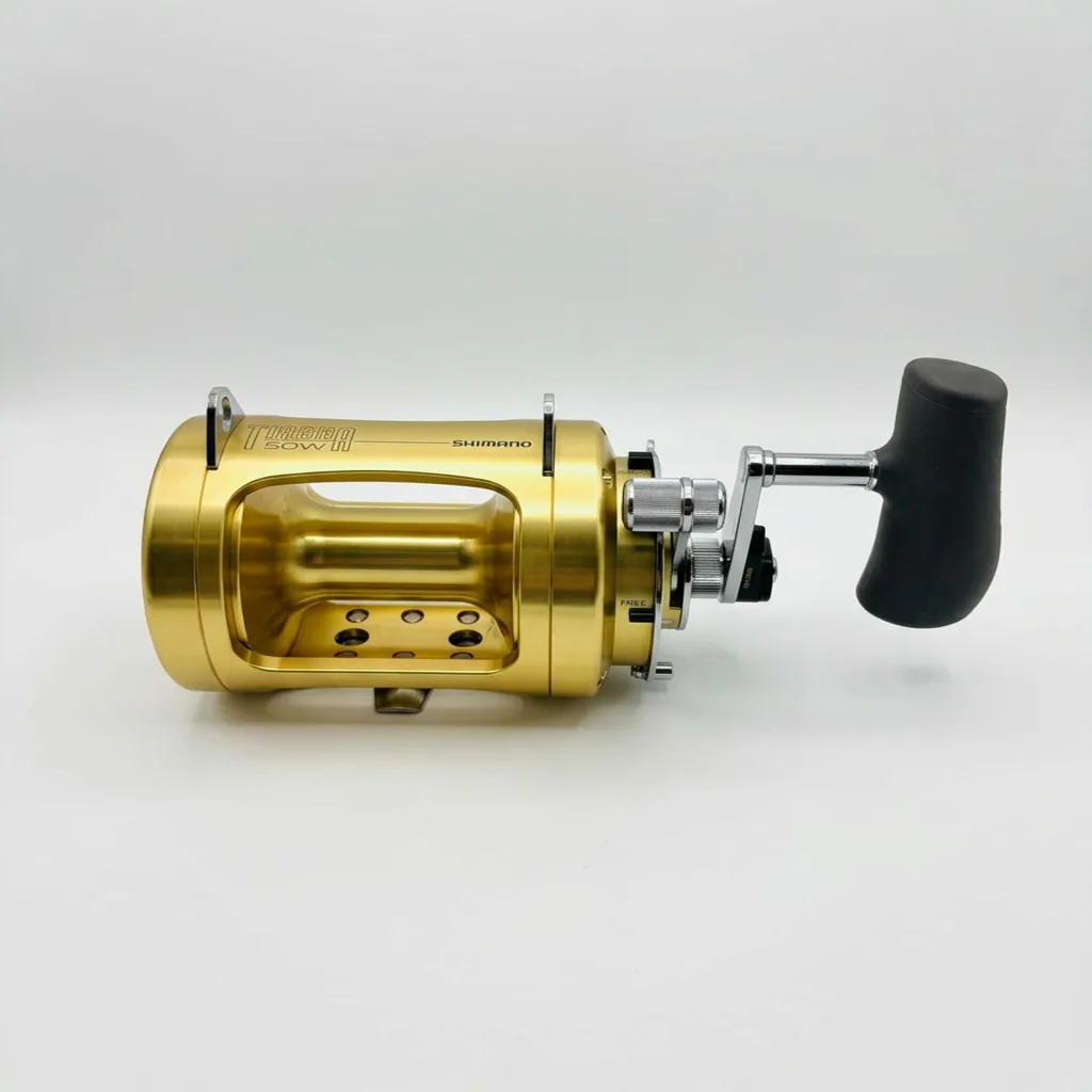 Carrete Shimano Tiagra TI50WA dorado de dos velocidades