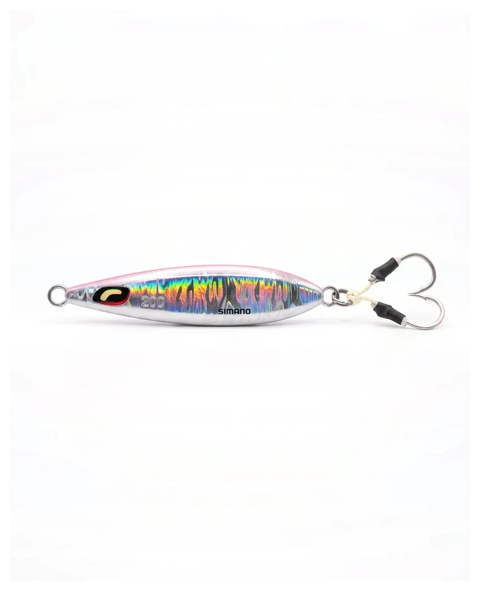 Jig Shimano Ocea Jig Wing Fall de 200 g con acabado holográfico