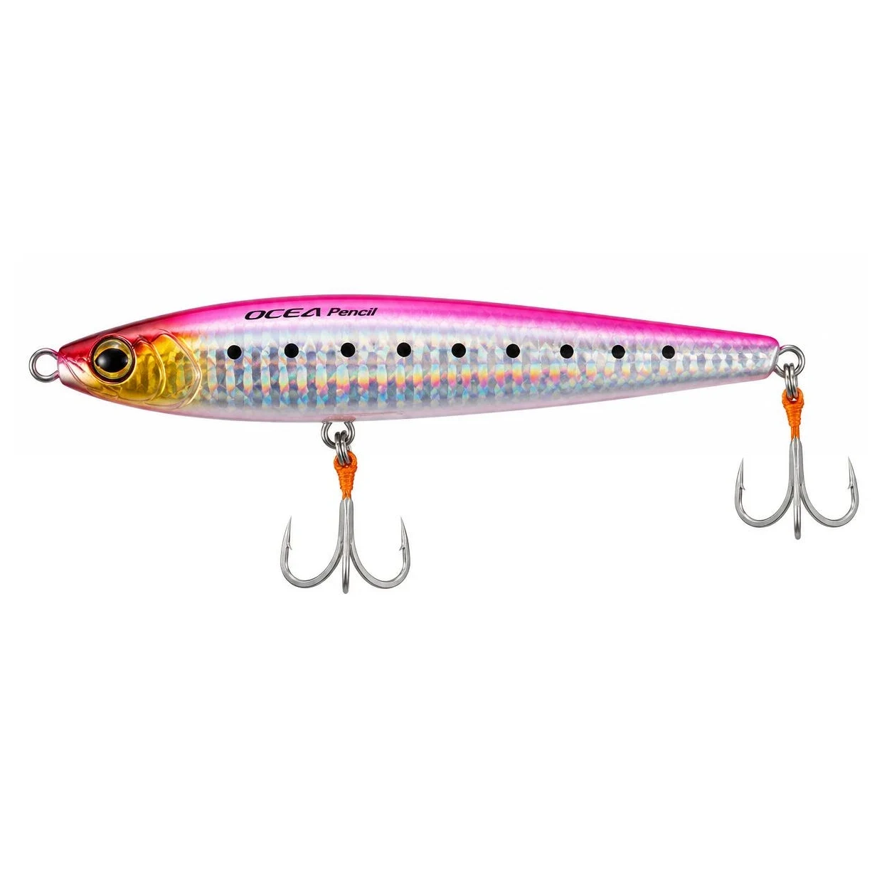 CLR Bait Ocea Pencil Pink Silver Flash Boost 57g, stickbait hundible rosa y plata holográfico