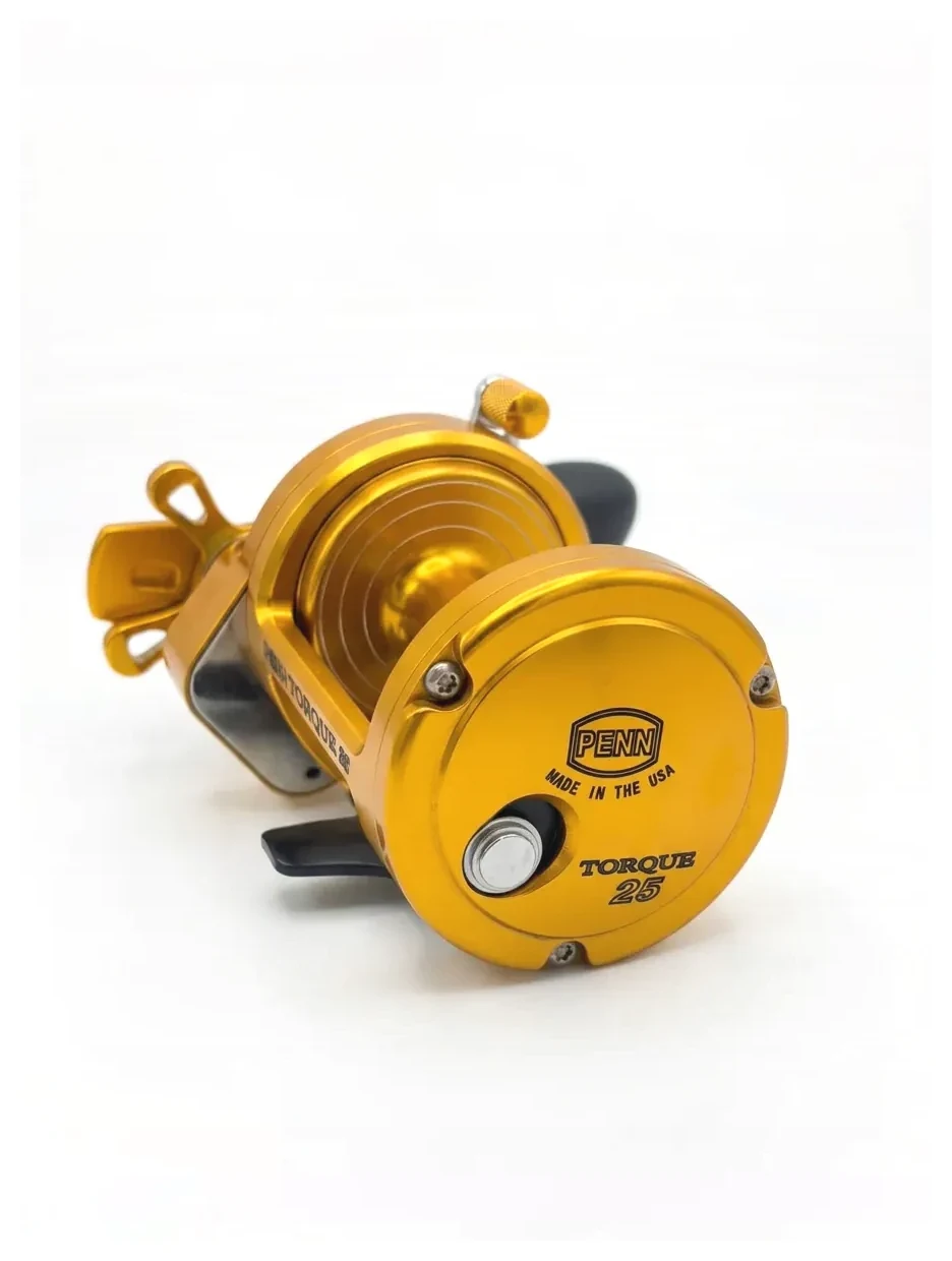 Carrete de pesca Penn Torque 25 dorado, fabricado en Estados Unidos