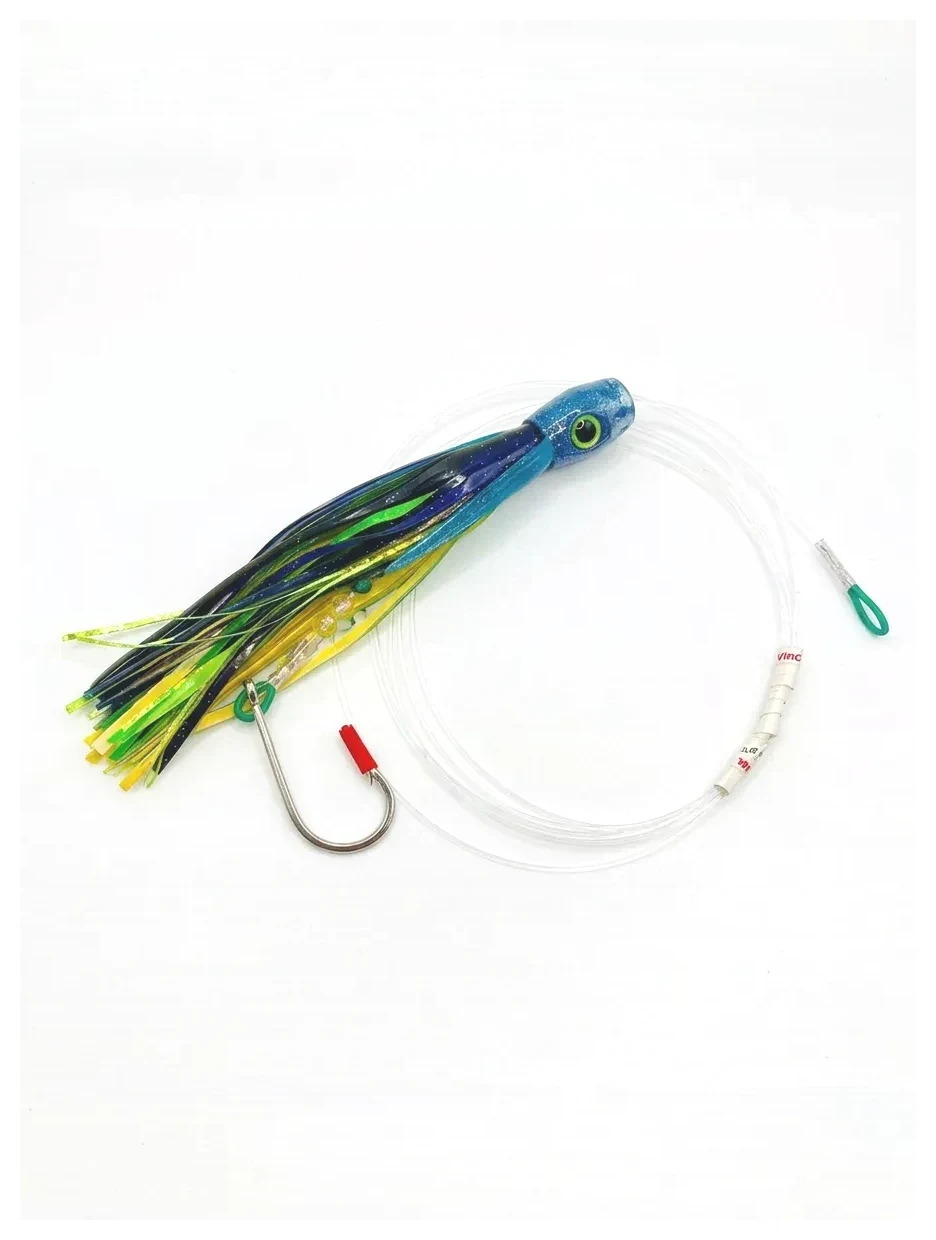 Señuelo Nash Performance Obliterator Cabeza Azul 22 cm con líder y anzuelo