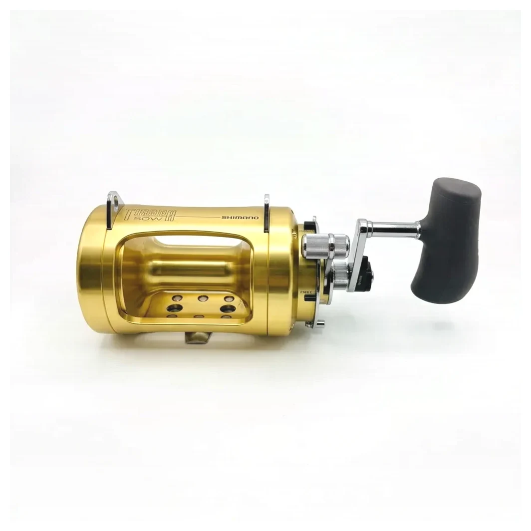 Carrete Shimano Tiagra TI50WA dorado de dos velocidades