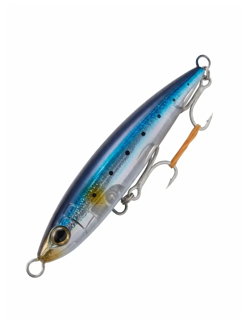 Señuelo CLR Bait Ocea Pencil Sardine Flash Boost de 57 g, stickbait hundible con espalda azul