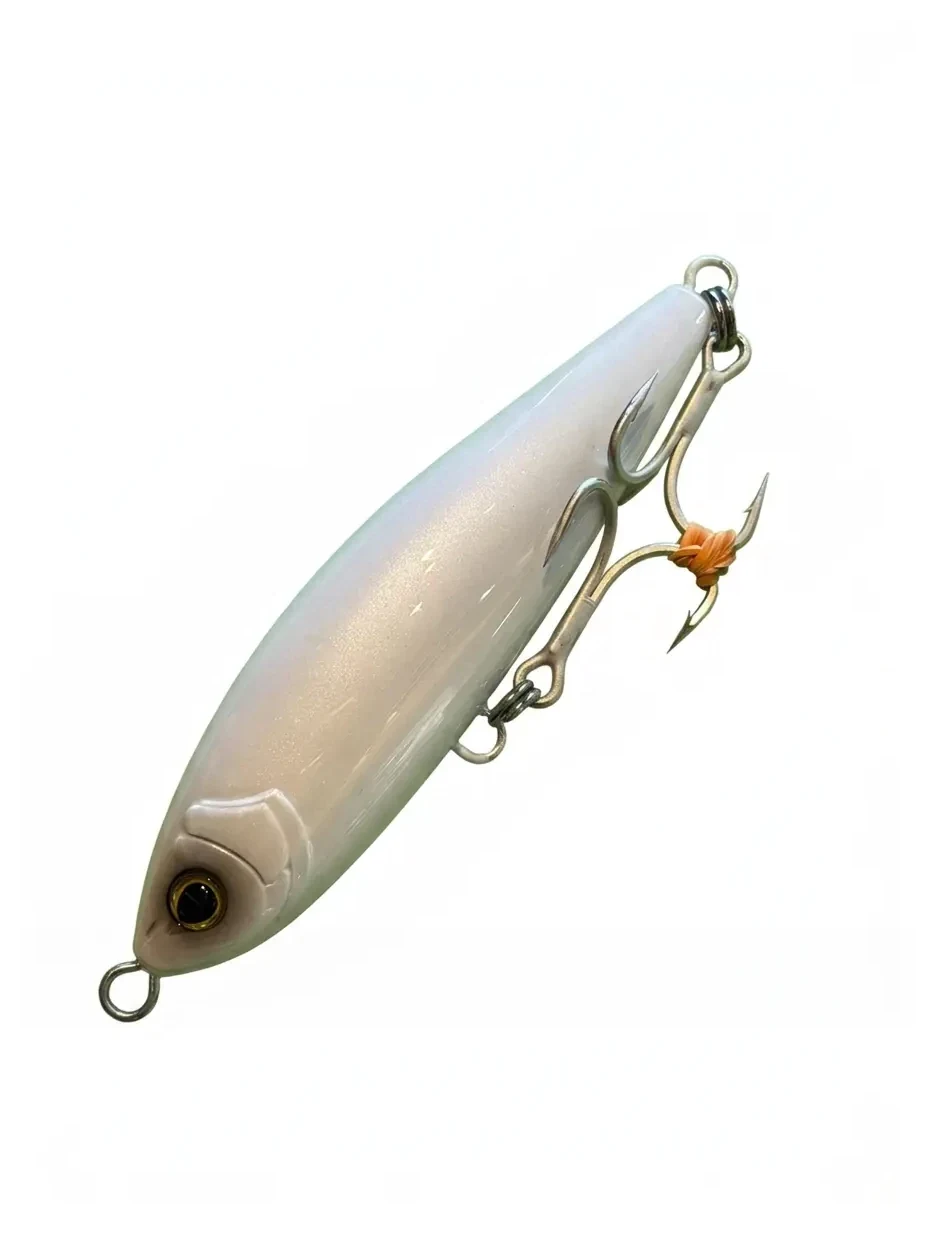 Señuelo Head Dip Jet Boot Pearl White Ocea de 69 g, stickbait hundible blanco perla