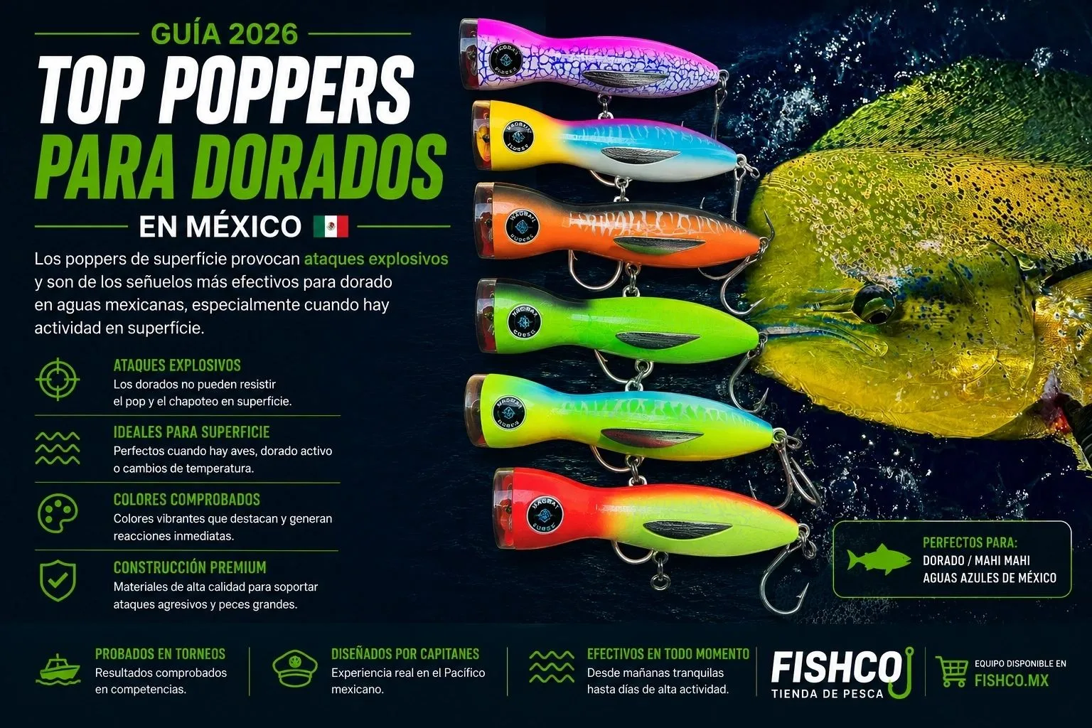 TOP SEÑUELOS PARA DORADO EN MÉXICO (GUÍA 2026)