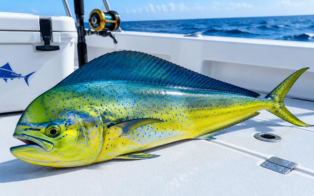 Dorado sobre la cubierta